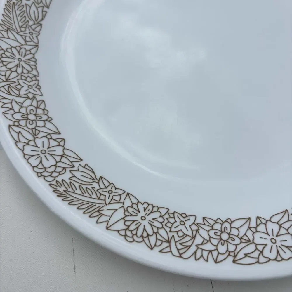 Corelle Corning Vintage Woodland Brown Floral 10 1/4” Dinner Plate